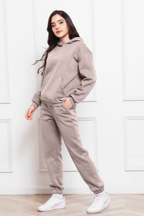 'Sarah' Long Sleeve Hoodie and Pants Set - Celes Fashion